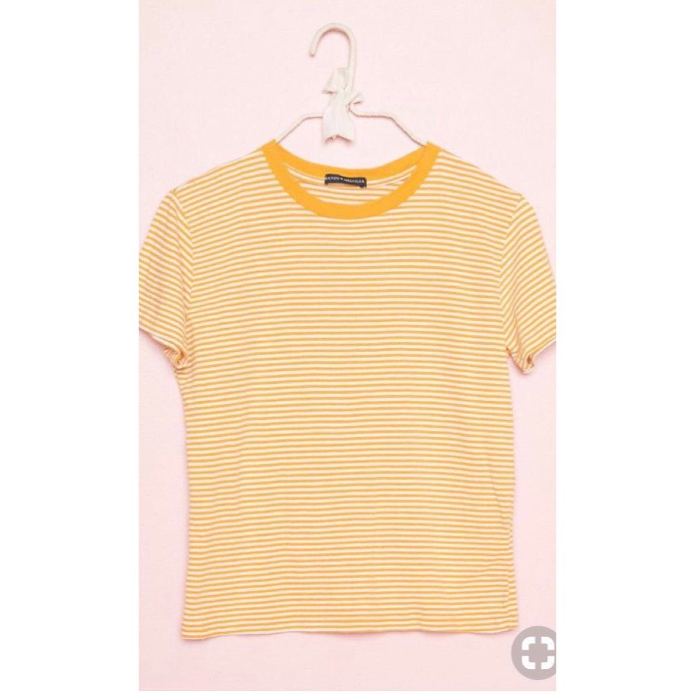 Yellow striped brandy tee